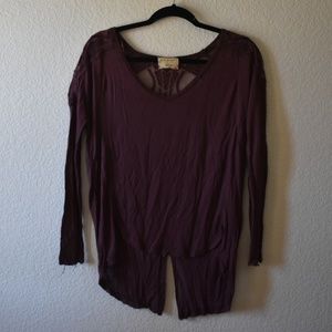 Free People Burgundy Long Sleeve